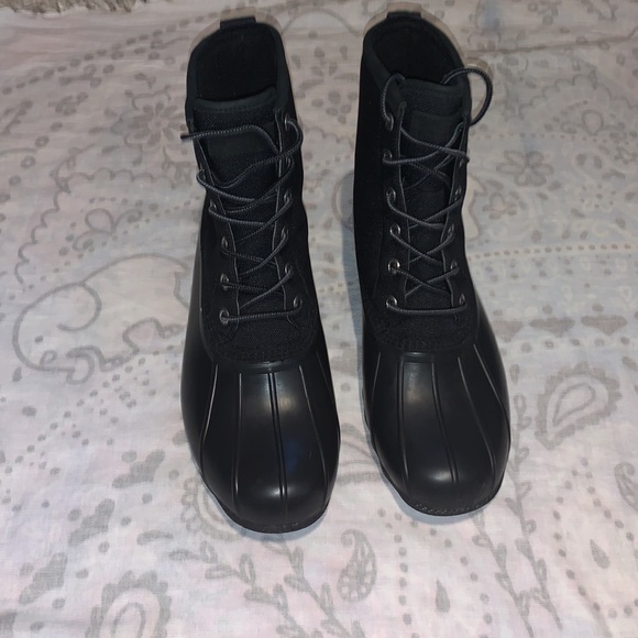 Sperry Saltwater Codura Black Duck Boots Waterproof Size 10 with Box - Picture 4 of 9